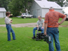 Linda Jaco, John Enns, and Craig Woods at AgrAbility video taping