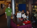 WI AgrAbility AmeriCorps members Zach Stollfus, April Jordan and Laura Finley pictured were a vital part of the event's success.