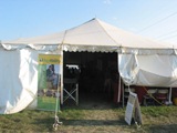 The tent at the Farm Progress Show.