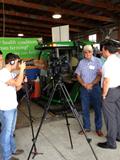 Staff and clients were interviewed by media members at the Sunbelt Expo.