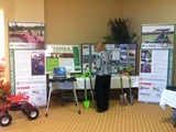 NC AgrAbility's display at the North Carolina Agricultural Safety and Health Symposium in Kannapolis.