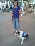 Amy Gossman and dog Ash, the Goodwill ambassador dog, at the Colorado State Fair.