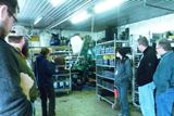 Attendees check out the pack house at the Organic Field School.