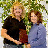 Linda Geist and Maureen Cunningham with Excellence Award