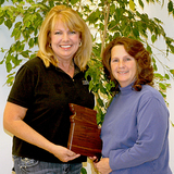 Maureen Cunningham and Linda Geist with Excellence Award