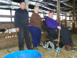 Vermont AgrA client Robert Smith with new motorized wheelchair