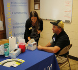 Blood pressure screening at SW MO Research Center Field Day