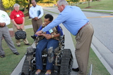 Ruby Davis and Bill Begley with TracChair