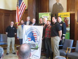 IN governor Mike Pence and first Homegrown by Heroes members
