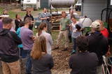 Veteran farm tour - showing goats