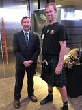 Lanon Baccam and Charlie Jordon (in kilt)