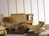 Client-made wood model of a combine