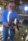 Gary holding goat