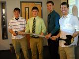 University of Dayton engineering students with modified shovel