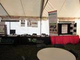 Purdue and Ohio State Extension AgrAbility booth at OH Farm Science Review