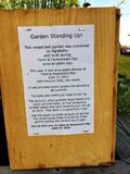 Maine AgrAbility sign for raised-bed garden