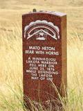 Mato Heton Bear With Horns fell here marker