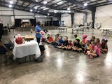 Charlotte Moore using egg helmet demonstration