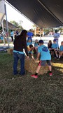 Katelyn Barker and Carrie Joyner teaching safety to Weakley County 5th graders