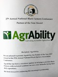 NBFA Partner of the Year award to AgrAbility
