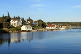 photo of houses along Maine coast.