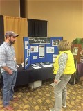 Shon Bishop working MO AgrAbility booth - Great Plains Growers Conference