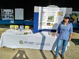 Betty Rodriguez at AgrAbility booth Small Farm Field Day