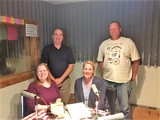 Dick Brzozowsky, Lani Carlson, and Shea Rolnick with CJ Walke of WERU