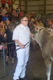 MI AgrAbility client Wyatt showing cattle