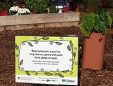 OH AgrAbility garden sign on heat/sun sensitivity