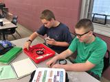 Big Spring Middle School students working in ag and technology class