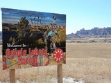 Welcome to the Pine Ridge Reservation sign