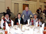 Native Americans Richard and Jolene (L) and Gilbert (R) with Chuck Baldwin (standing)