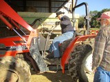 Farmer John Reilly on tractor