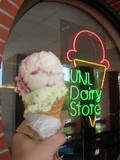 Ice cream cone at UNL dairy store