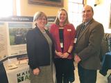 Lani Carlson (Center) and Dick Brzozowski (Right) at Hall of Flags event in Augusta