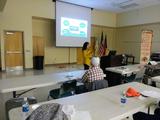 Betty Rodriguez at Peach Growers Meeting