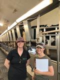 Abbie and Kendra on dairy tour