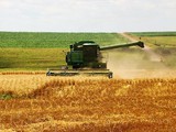 Pennsylvania farm with combine