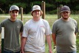 Three youth that worked on veteran's farm in GA