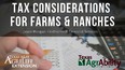 Tax Considerations for Farms and Ranches poster