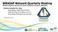 Slide advertising WRASAP Network Quarterly Meeting with names of 3 presenters and logos of WRASAP - UC Davis - CA AgrAbility - & USDA-NIFA