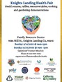 Slide with advertisement for KNIGHTS LANDING HEALTH FAIR & 12 logos at the bottom including that of WRASAP and CA AgrAbility