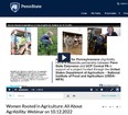 Screen shot of a webinar with PennState at the top and pictures of people underneath