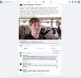 Social media page showing pic of a woman Chelsi Shultz  standing in front of black & white cows in a shed