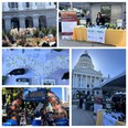 Collage of 5 photos illustrating Ag Day At The Capitol for CA AgrAbility