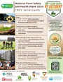 AgriSafe slide showing list of webinars for National Farm Safety and Health Week 2024