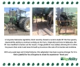 Slide with 3 pics from different angles showing a John Deere tractor modified with a wheelchair lift 