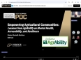 Screenshot of Empowering Agricultural Communities: Lessons from AgrAbility on Mental Health-Accessibility-and Resilience webinar