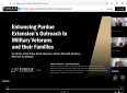 Screenshot of Enhancing Purdue Extension's Outreach to Military Veterans and their Families webinar